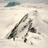 Climbers on 17k ridge, Denali, Alaska