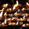Buddhist Butterlamps at Swayambunath temple, Kathmandu