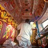 Man building and decorating trucks in Pakistan