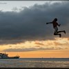 Flying kid in Stone Town, Zanzibar