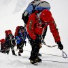 Climbers towards North Col of Everest, Tibet