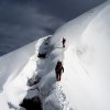 Climbers on Dome de Miage ridge, France