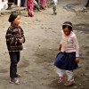 Kids playing on street in Phakding, Nepal