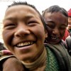 Let me in! Tibetan children..