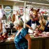 Meat market in Kislovodsk, Russia
