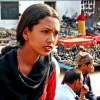 Nepali girl selling stuff at Kathmandu market