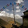 29th Prayerflags Rainbow above Namche Bazaar, Nepal