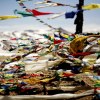 Prayer flags at Lung La Pass, Tibet