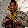 Praying woman in Nepal