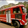 Lonely bus in Russia