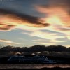 Patagonia: sunset over Punta Arenas harbour