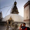 Begging woman with Child at Swayambunath, Kathmandu