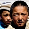 Street kids in Tingri, Tibet