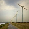 Cyclist and the Dutch Windmills of the new age