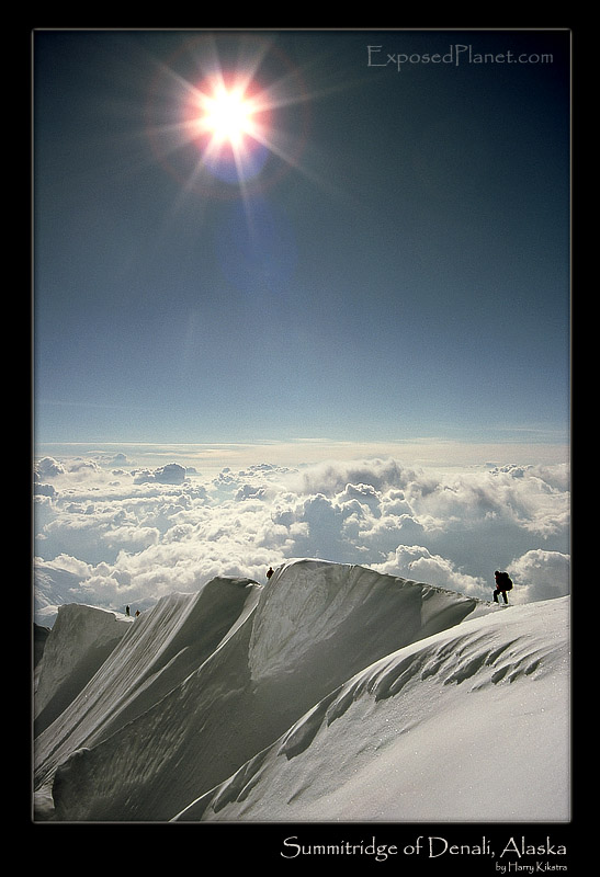 Summit ridge of Denali as seen from the summit, Alaska