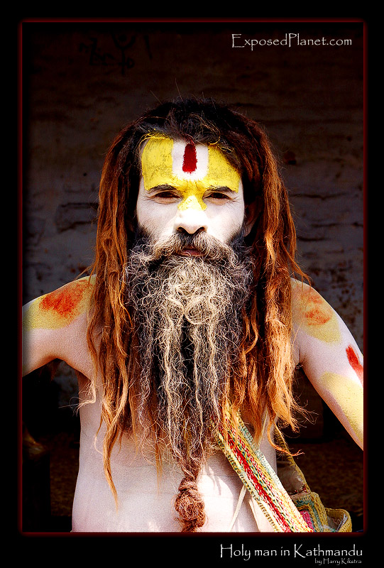 Holy  man at Pashupatinath temple in Kathmandu, Nepal