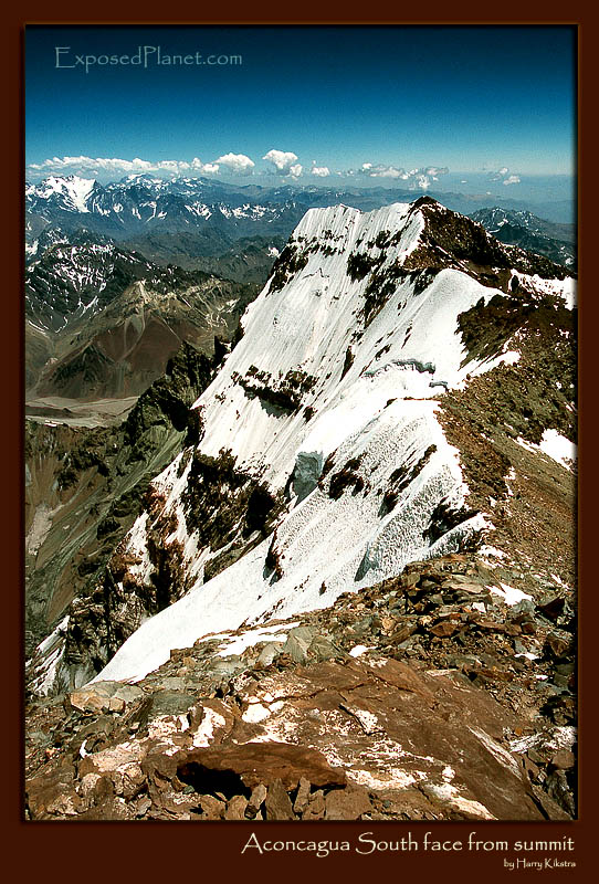 Aconcagua, South face from summit