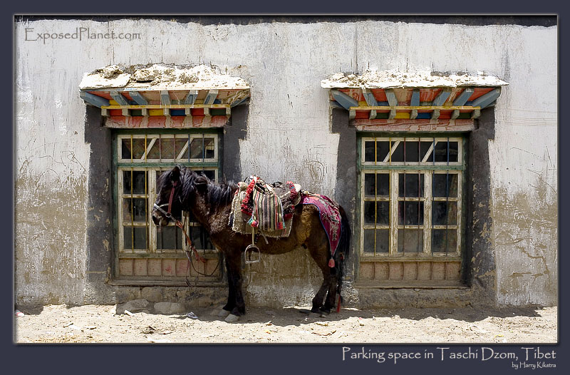 Parking space in Taschi Dzom, Tibet