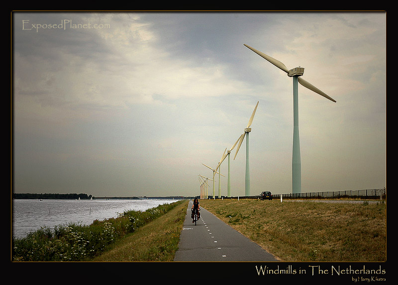 Cyclist and the Dutch Windmills of the new age