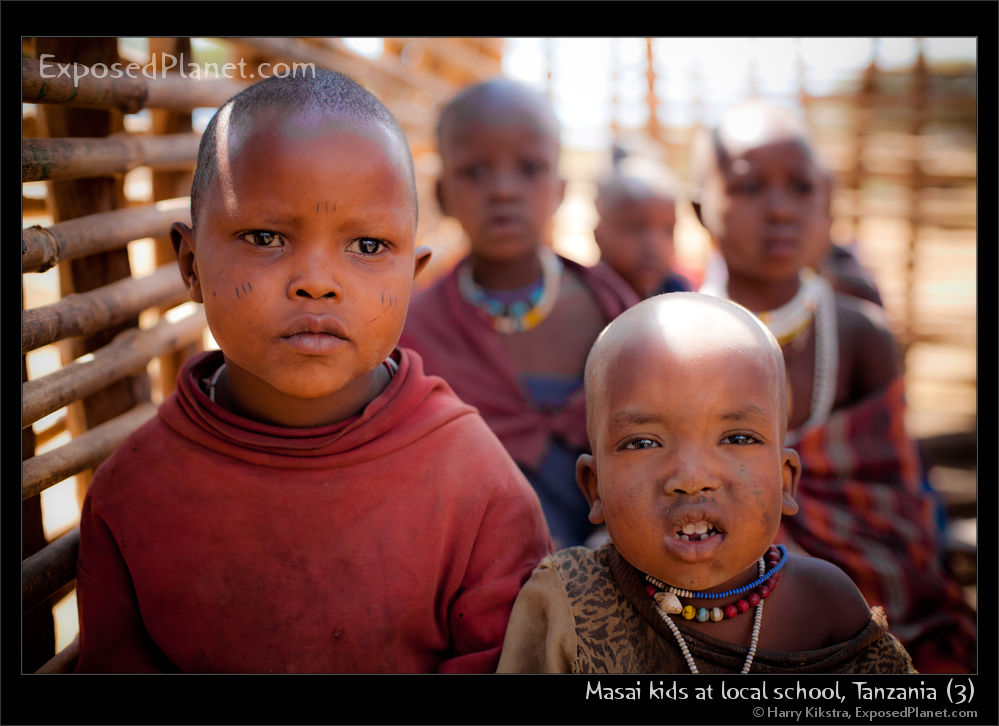 Masai kids at school, Tanzania