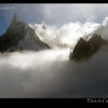 Photo of Dent du Geant in alpine clouds, Italy on ExposedPlanet.com