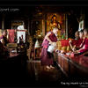 Photo of Young Nepali buddhist monk serving milk tea, Kathmandu on ExposedPlanet.com