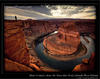 Alone in nature: above the HorseShoe Bend, Arizona