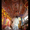 Man building and decorating trucks in Pakistan