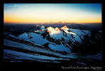 Sunrise from the traverse on the False Polish route on Aconcagua, Argentina