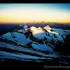 Sunrise from the traverse on the False Polish route on Aconcagua, Argentina