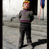 Masked child in Nyalam, Tibet