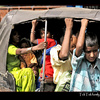 Busy Tuktuk family in Agra, India
