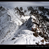Climbers on Dome de Miage ridge, France