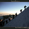 Photo of Row of climbers on Mt Blanc, France on ExposedPlanet.com