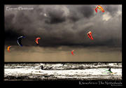 Kitesurfers in the Netherlands