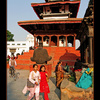 Young girls in the old city of Kathmandu, Nepal