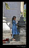 Nepali girl begging at Monkey Temple