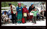 Nepali porter family on Friendship Bridge
