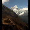 Photo of Phortse town and Ama Dablam in Khumbu Valley, Nepal on ExposedPlanet.com