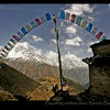 Photo of 29th Prayerflags Rainbow above Namche Bazaar, Nepal on ExposedPlanet.com