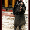 Praying man in Xigar, Tibet