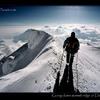 Photo of Climber descending on the summit ridge of Denali, Alaska USA on ExposedPlanet.com