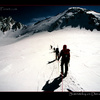 Row of climbers going for Denali’s summit, Alaska
