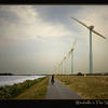 Photo of Cyclist and the Dutch Windmills of the new age on ExposedPlanet.com