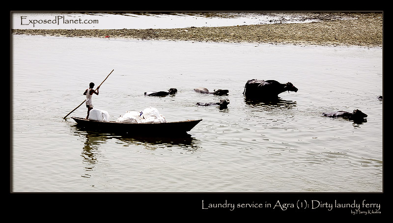 Laundry service in Agra, part 1: dirty laundry ferry