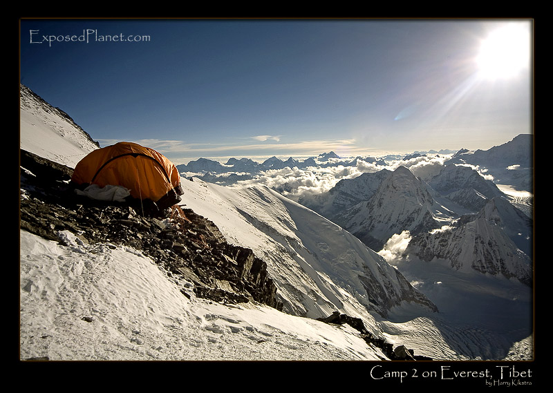 Camp 2 at 7600 meter on Everest, Tibet