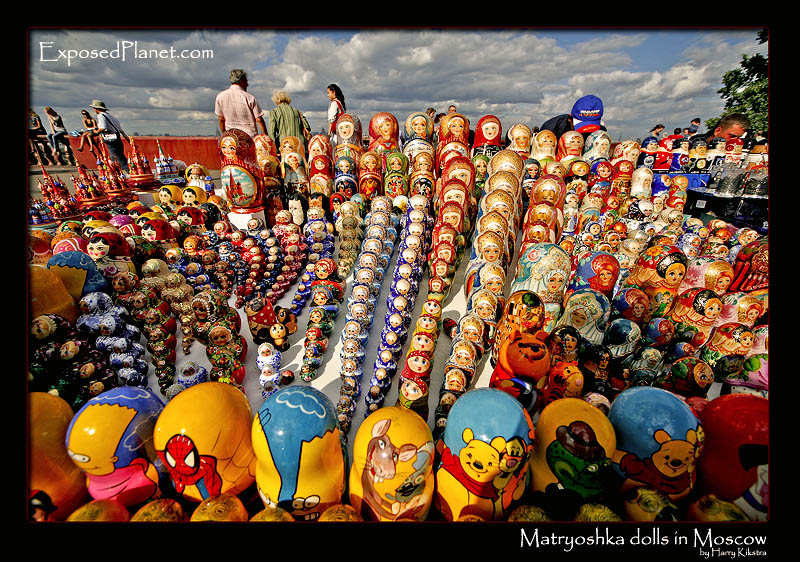 Matryoshka dolls at the University viewpoint, Moscow