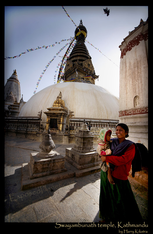 Begging woman with Child at Swayambunath, Kathmandu