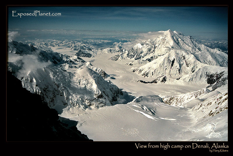 View from High camp of Denali to Mt Foraker