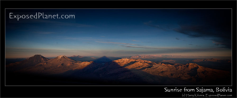 Sunrise from Volcan Sajama, Bolivia